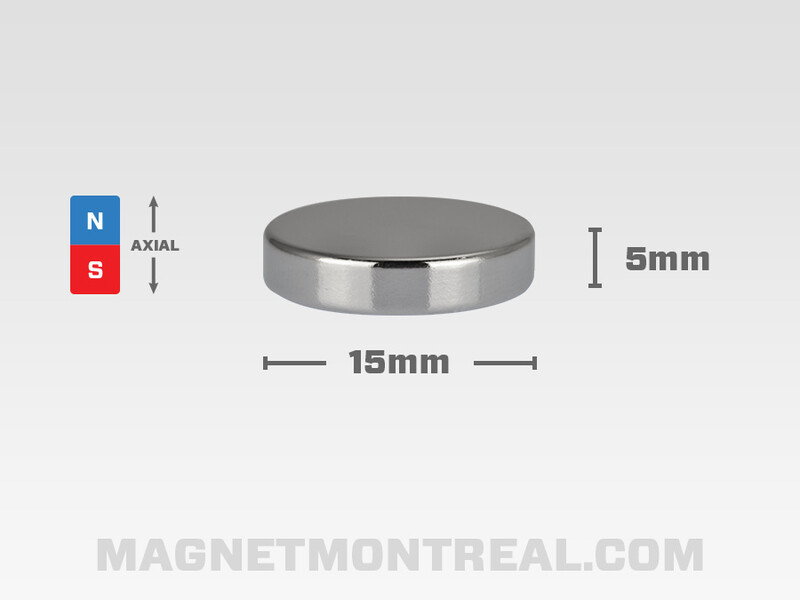 Thin Neodymium Cylinder Magnet, 2cm wide (0.8")