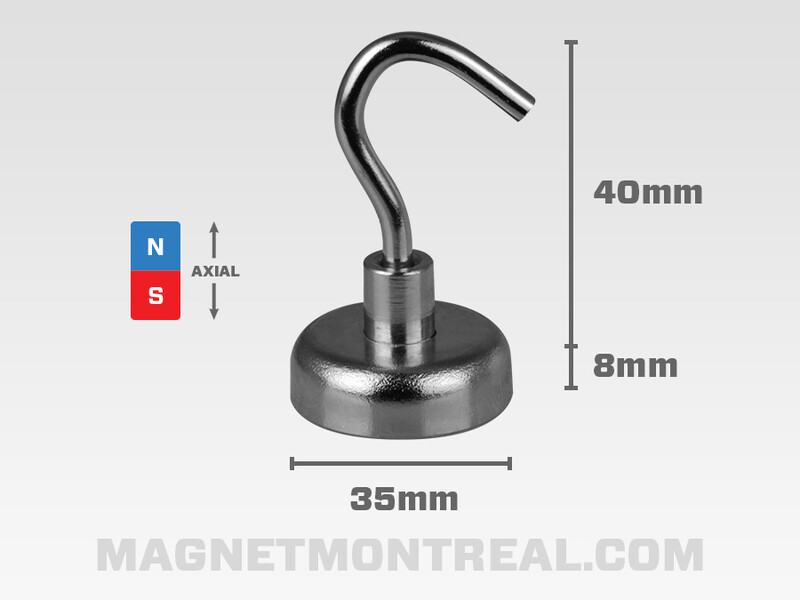 Large Neodymium Mounting Hook Magnet